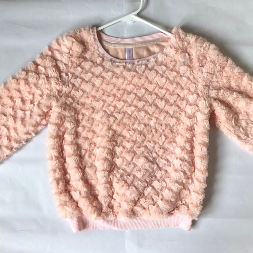 Xhilaration Heart-shaped fluffy crewneck  sweater
